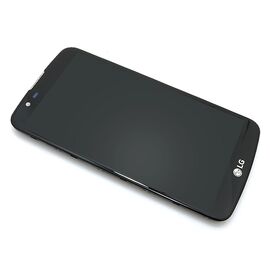 LCD displej (ekran) - LG K10/K420N + Touch screen + frame black (crni) (MS).