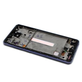 LCD displej (ekran) - Samsung A525/A526 Galaxy A52/A52 5G + Touch screen + frame violet Full ORG EU (MS).