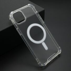 Futrola CRASHPROOF MAGNETIC CONNECTION - iPhone 15 Plus providna (bela) (MS).
