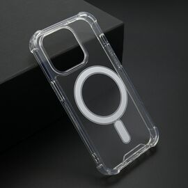 Futrola CRASHPROOF MAGNETIC CONNECTION - iPhone 15 Pro (6.1) providna (bela) (MS).
