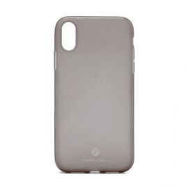 Silikonska futrola Teracell Giulietta - iPhone XS Max siva.