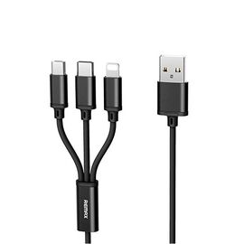 Data kabl REMAX Gition RC-131 3u1 - iPhone Lightning/Micro USB/Type C crni 1m.