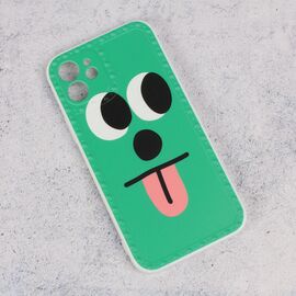 Futrola Smile face - iPhone 12 6.1 zelena.