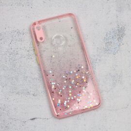 Futrola Frame Glitter - Huawei Huawei Y6 (2019)/Honor 8A roze.