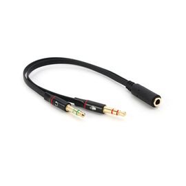 Kabl splitter 3.5mm - mikrofon I zvucnike crni.