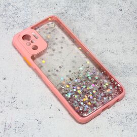 Futrola Frame Glitter - Xiaomi Redmi Note 10/Redmi Note 10S roze.