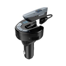 FM transmiter V8 USB TF Bluetooth 5.0 12-24V Handsfree slušalica crni.
