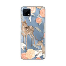 Silikonska futrola PRINT Skin - Realme C25 Flower Deer.