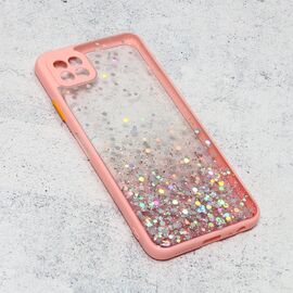 Futrola Frame Glitter - Samsung A226 Galaxy A22 5G roze.