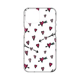Silikonska futrola PRINT Skin - iPhone 14 Heart Pattern.