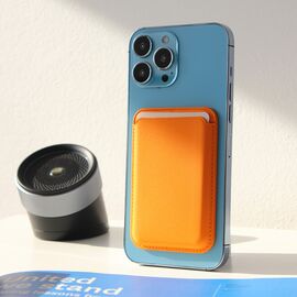 Futrola Leather Magsafe Pocket - iPhone 12 narandzasta.