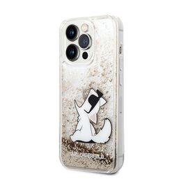 Futrola Karl Lagerfeld Hc Liquid Glitter Choupette - iPhone 14 Pro zlatna (KLHCP14LGCFD).