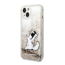 Futrola Karl Lagerfeld Hc Liquid Glitter Choupette - iPhone 14 zlatna (KLHCP14SGCFD).