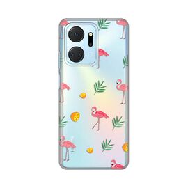Silikonska futrola PRINT Skin - Huawei Honor X7a Flamingo.