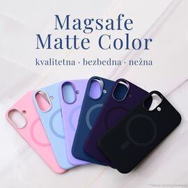 Futrola Magsafe mat Color iPhone 11 6.1 roze.