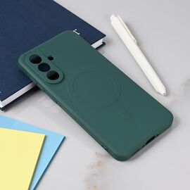 Silikonska futrola Teracell Giulietta Magsafe - Samsung A566 Galaxy A56 5G tamno zelena.
