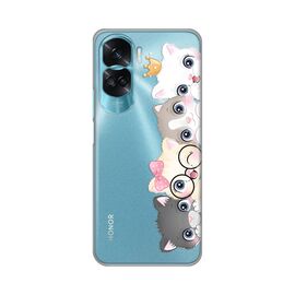 Silikonska futrola PRINT Skin - Huawei Honor 90 Lite Cats.