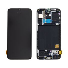 LCD displej (ekran) - Samsung A405/Galaxy A40 + touchscreen + frame black (crni) CHO.