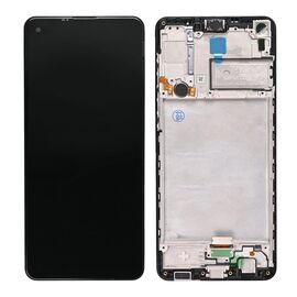 LCD displej (ekran) - Samsung A217/Galaxy A21s + touchscreen + frame black (crni) FULL ORG SP.