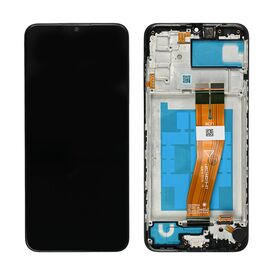 LCD displej (ekran) - Samsung A025/Galaxy A02s (161mm) + touchscreen + frame black (crni) FULL ORG-SP.