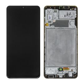 LCD displej (ekran) - Samsung A325/Galaxy A32 2021 + touchscreen + frame black (crni) Service Pack ORG/GH82-25566A.