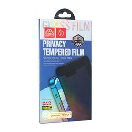 Zastitno staklo Tempered Glass Privacy 2.5D full glue - Samsung S926 Galaxy S24 Plus 5G/S936 Galaxy S25 Plus 5G crni (fingerprint unlock).