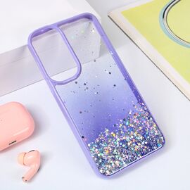 Futrola Frame Glitter - Samsung A556 Galaxy A55 5G ljubicasta.