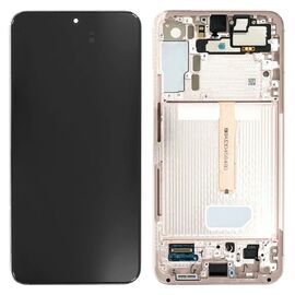 LCD displej (ekran) - Samsung S906/Galaxy S22 Plus 5G + touchscreen + frame Pink Gold Service Pack ORG/GH82-27501D.