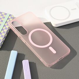 Futrola Magsafe mat PC - Samsung S931 Galaxy S25 roze.