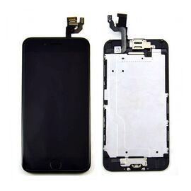 LCD displej (ekran) - Iphone 6G sa touchscreen crni OEM foxconn/staklo CHA+HOME dugme+zvucnik+prednja kamera.