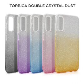 Futrola Double Crystal Dust - Huawei P40 Lite E roze srebrna.