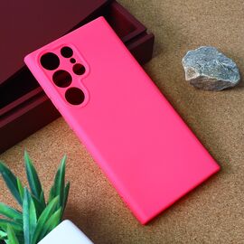 Silikonska futrola Teracell Giulietta - Samsung Galaxy S23 Ultra mat pink.
