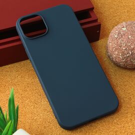 Silikonska futrola Teracell Giulietta - iPhone 15 Plus mat tamno plava.