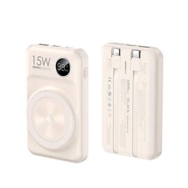 Univerzalna Back Up Baterija prenosiva baterija Magsafe REMAX Lecho Series RPP-527 PD 20W + QC 22.5W Fast Charging 10000mAh beli.