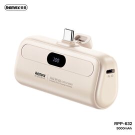 Univerzalna Back Up Baterija prenosiva baterija REMAX Capsule series RPP-632 2A Type C 5000mAh bela.