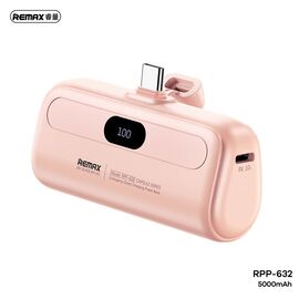 Univerzalna Back Up Baterija prenosiva baterija REMAX Capsule series RPP-632 2A Type C 5000mAh roze.