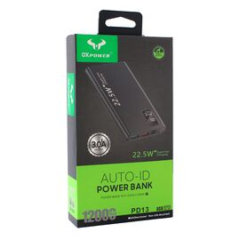 Univerzalna Back Up Baterija prenosiva baterija Oxpower P13 PD fast 12000 mAh crna.