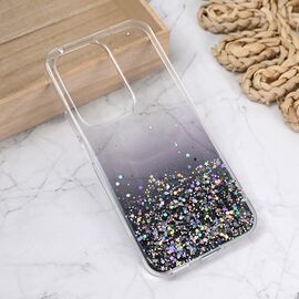 Silikonska futrola Glitter - Huawei Honor 200 Lite crna.
