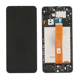 LCD displej (ekran) - Samsung A125 Galaxy A12 + touchscreen + frame black (crni) Service Pack ORG/GH82-24490A.