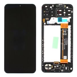 LCD displej (ekran) - Samsung A135/Galaxy A13 + touchscreen + frame black (crni) Service Pack ORG/GH82-28508A.