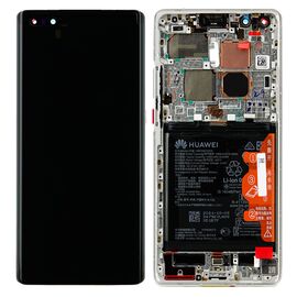 LCD displej (ekran) - Huawei Mate 40 Pro + touchscreen + baterija + frame white (beli) Service Pack ORG/02353YXC.
