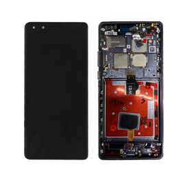 LCD displej (ekran) - Huawei Mate 40 Pro + touchscreen + frame black (crni) OEM.