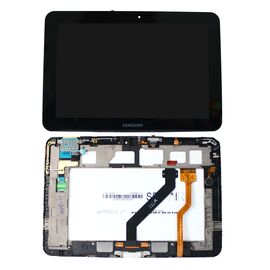 LCD displej (ekran) - Samsung P7300/Galaxy TAB 8.9+touch screen crni+frame Service Pack ORG SH.