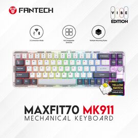 Tastatura Mehanicka Gaming Fantech MK911 RGB Vibe Maxfit 70 Epic Greyscale Wireless (Yellow switch).