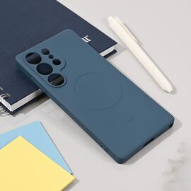 Silikonska futrola Teracell Giulietta Magsafe - Samsung S938 Galaxy S25 Ultra plava.