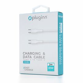 Data Kabl Pluginn PI-PD 20W Type C na Type C beli 2m.