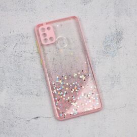 Futrola Frame Glitter - Samsung A217F Galaxy A21s roze.