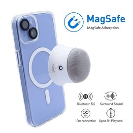 Bezicni zvucnik PURO MagSafe beli.