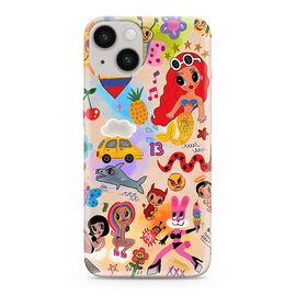 Silikonska futrola ultra tanka (skin) PRINT CLEAR - iPhone 14 (6.1) ND0326 (MS).