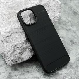 Silikonska futrola BRUSHED - iPhone 15 crna (MS).